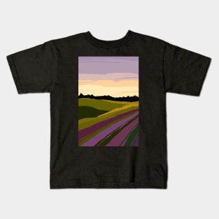 LANDSCAPE: purple Kids T-Shirt